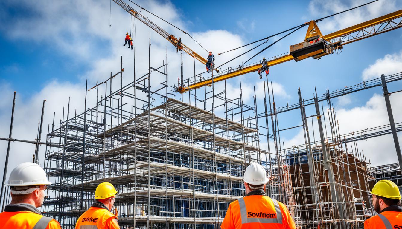 A scaffolder being interviewed for a job