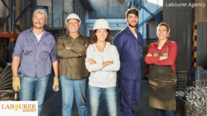 A construction site with modern sustainable building practices