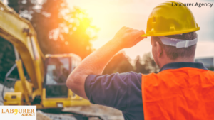 Team Labourer Agency staff consulting with a client