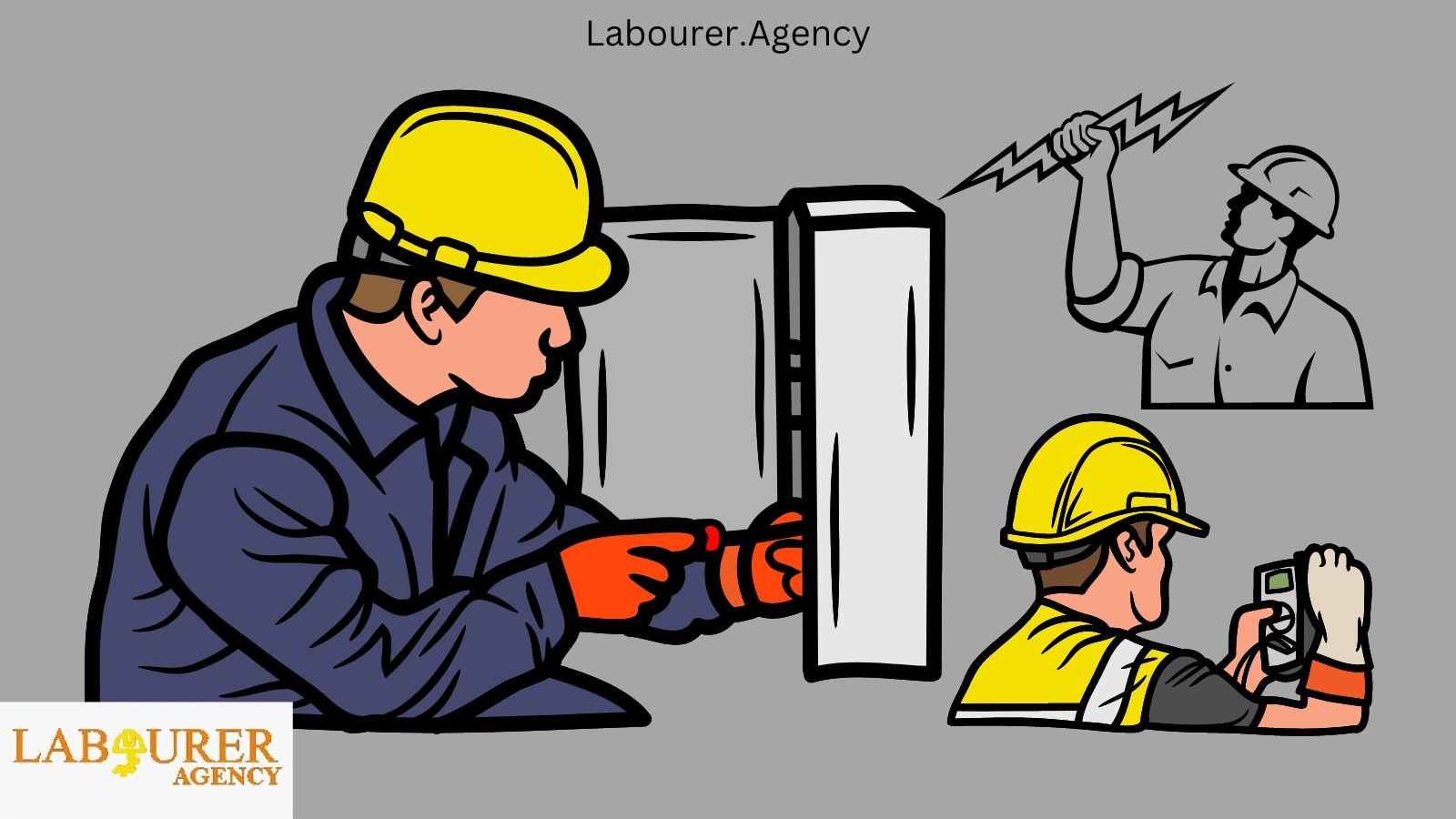 Electrician working on a construction site in Manchester