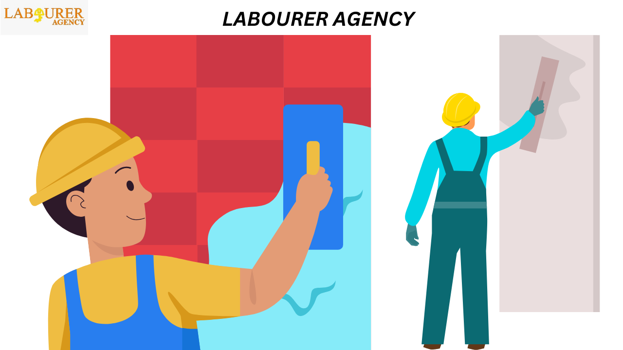 A skilled plasterer applying plaster to a wall