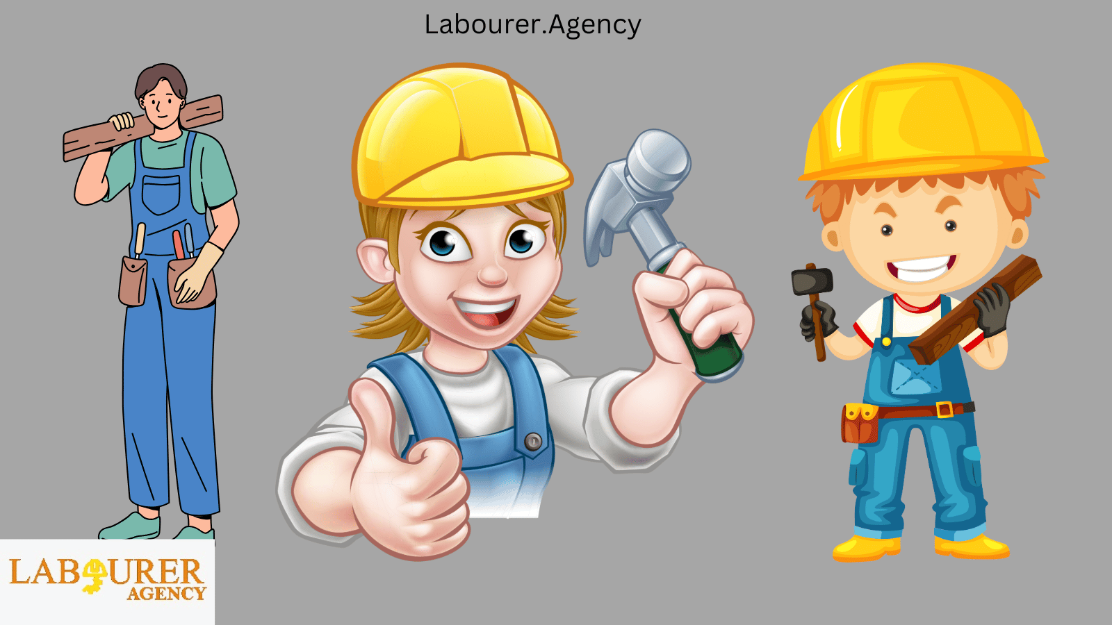 Team Labourer Agency's logo on a construction site