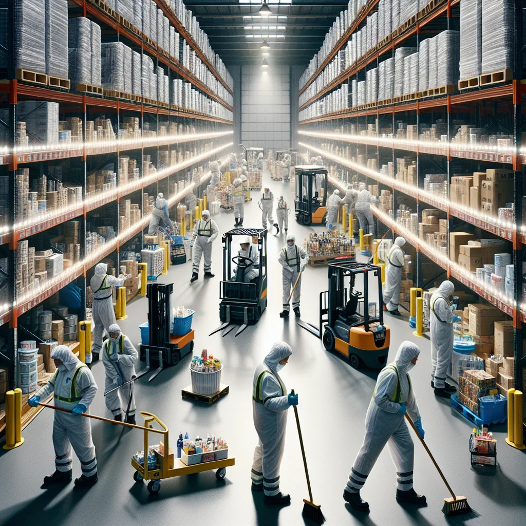 Temporary warehouse cleaners