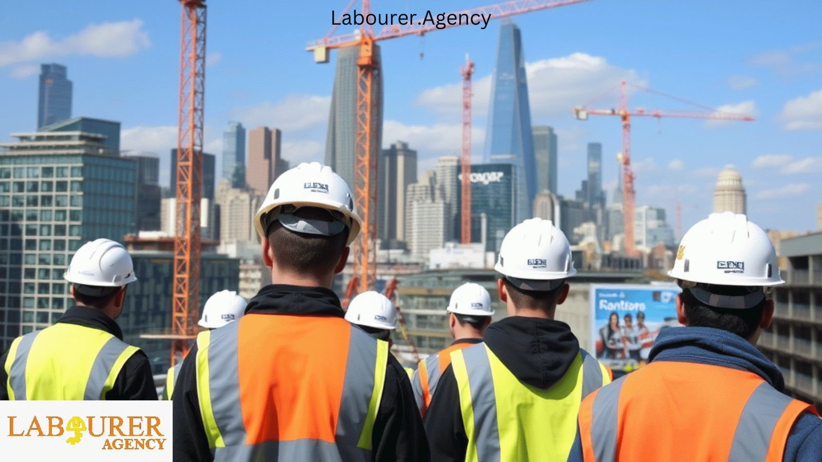Team of construction workers at a job site in Oxford