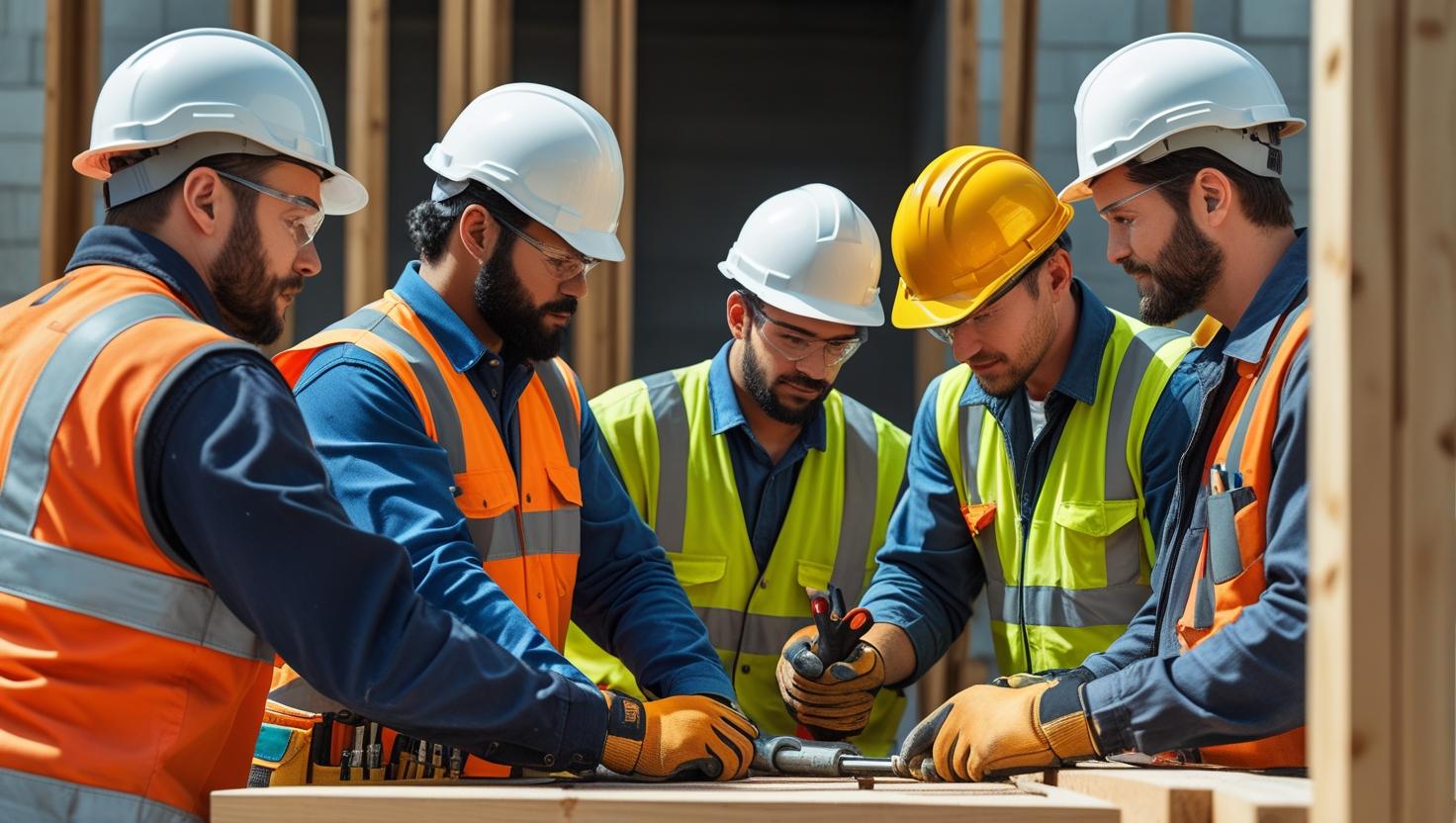 A construction worker operating machinery on site