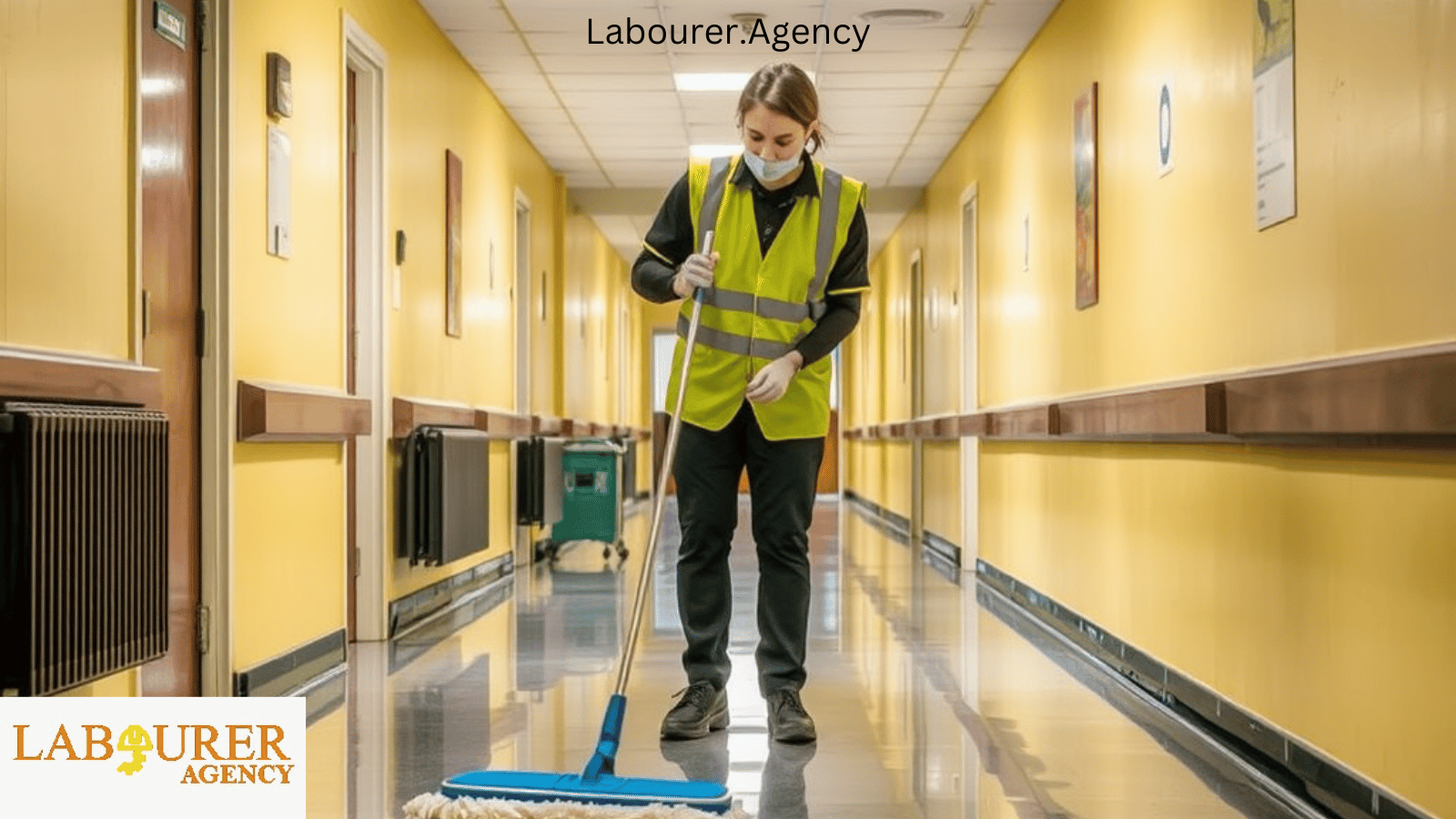 Team Labourer Agency site cleaners working at a construction site in Swansea